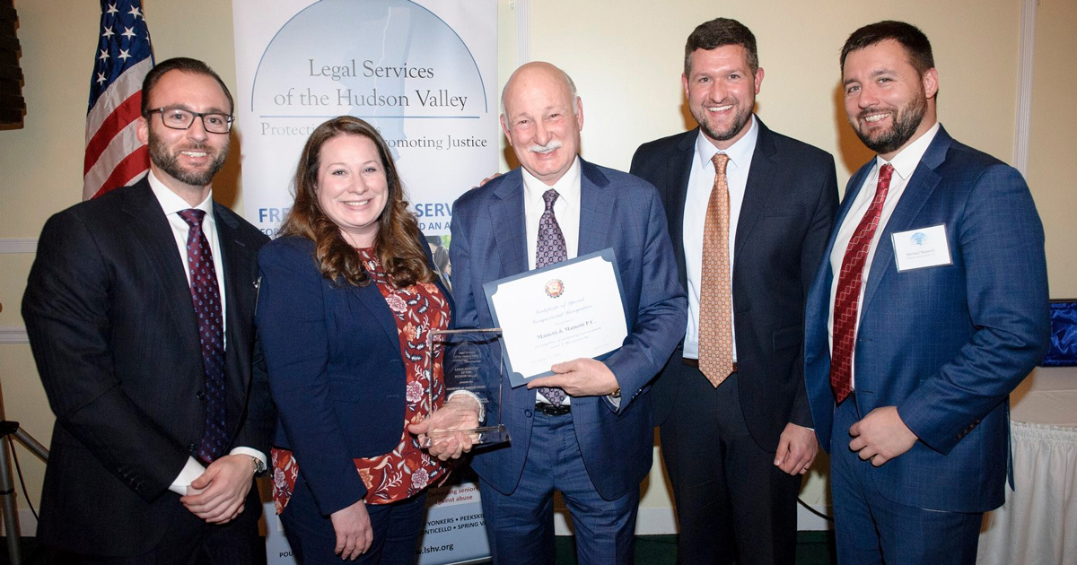 Mainetti & Mainetti, P.C. Honored by Legal Services of the Hudson Valley